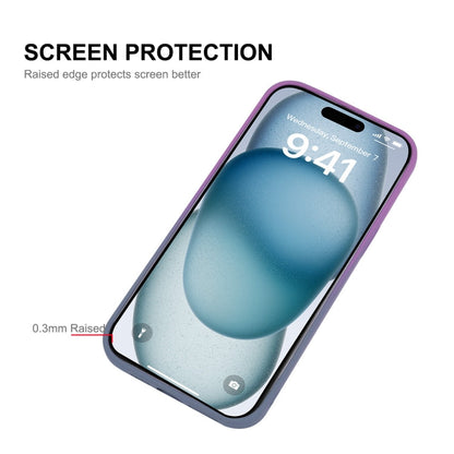 Pour iPhone 13 Pro Max ENKAY Hat-Prince Coque de téléphone en silicone avec film de protection d'objectif MagSafe à dégradé arc-en-ciel (bleu violet)