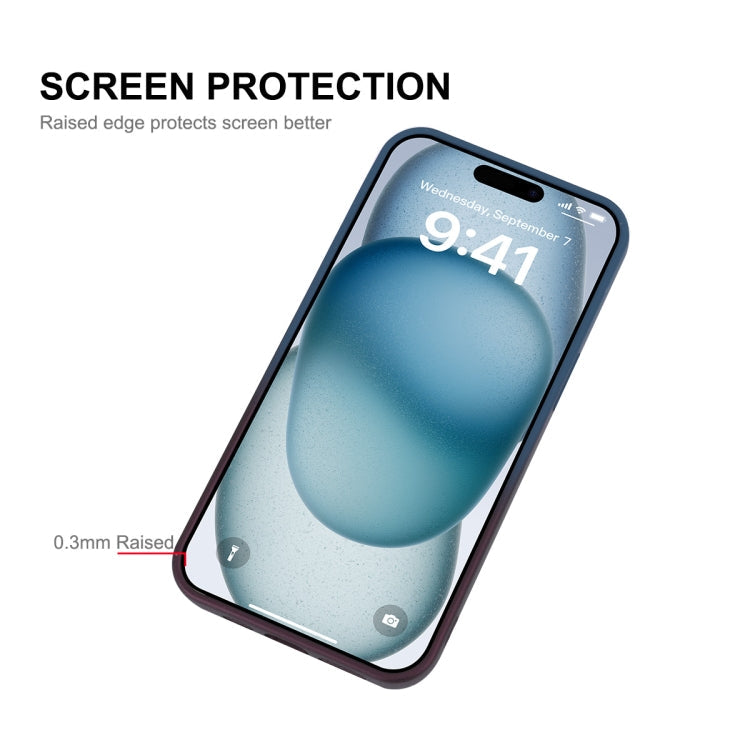 For iPhone 14 ENKAY Hat-Prince MagSafe Rainbow Gradient Silicone Phone Case with Lens Film(Green Blue)