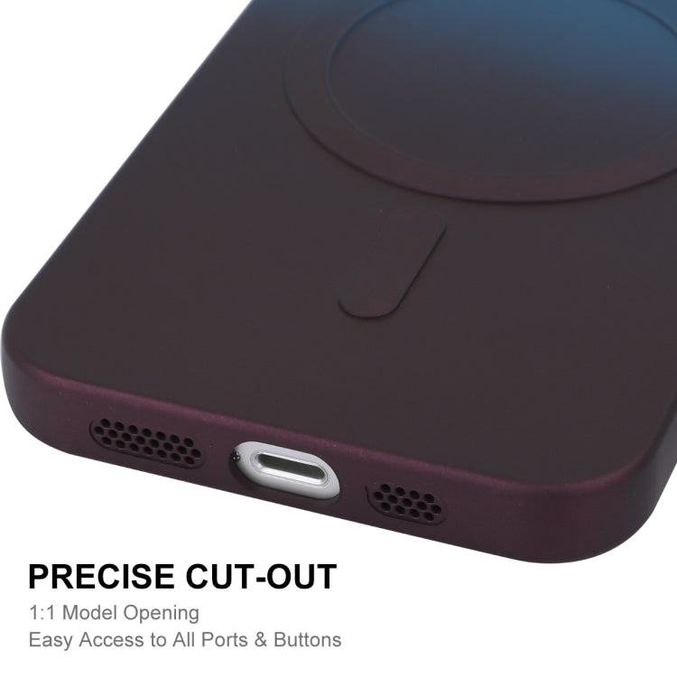 For iPhone 16 Pro ENKAY Hat-Prince MagSafe Rainbow Gradient Silicone Phone Case with Lens Film(Pink Blue)