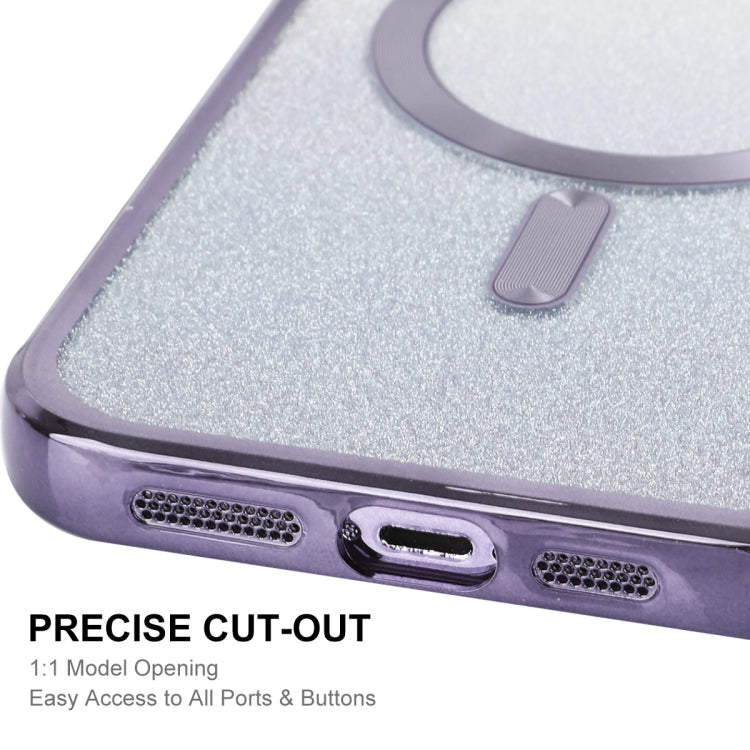 Pour iPhone 13 Pro Max ENKAY Hat-Prince Coque de téléphone antichoc plaquée paillettes magnétiques avec film d'objectif (Rose)