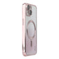 For iPhone 15 Plus ENKAY Hat-Prince Magnetic Glitter Plated Shockproof Phone Case with Lens Film(Pink)