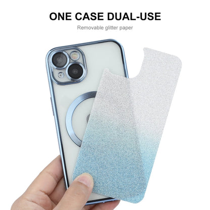 For iPhone 15 Plus ENKAY Hat-Prince Magnetic Glitter Plated Shockproof Phone Case with Lens Film(Pink)
