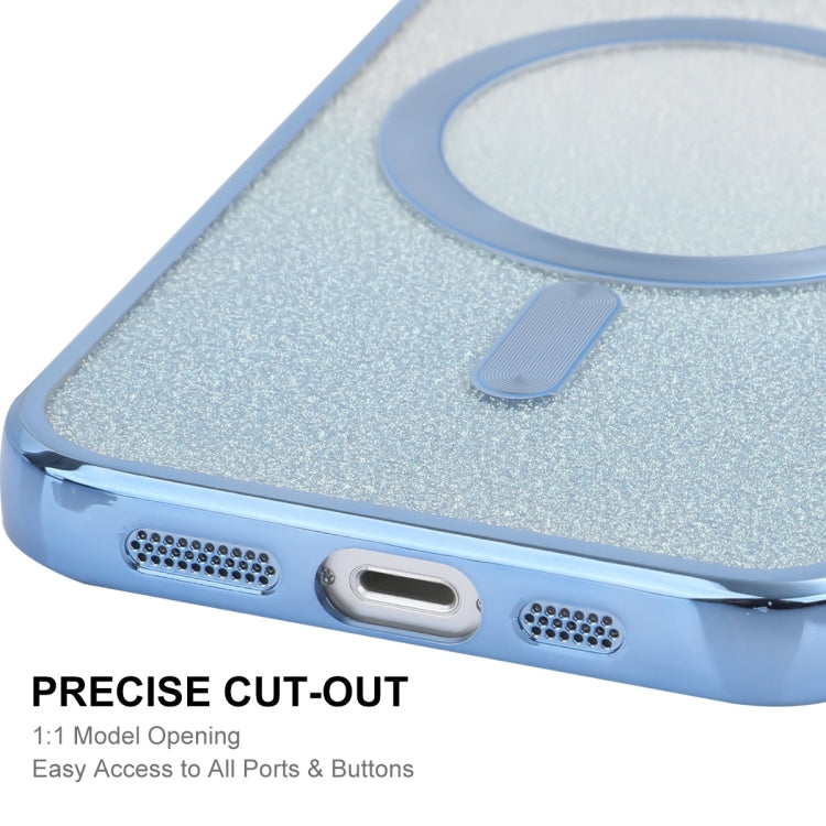 For iPhone 15 Plus ENKAY Hat-Prince Magnetic Glitter Plated Shockproof Phone Case with Lens Film(Golden)