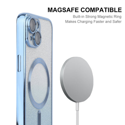 For iPhone 15 ENKAY Hat-Prince Magnetic Glitter Plated Shockproof Phone Case with Lens Film(Golden)