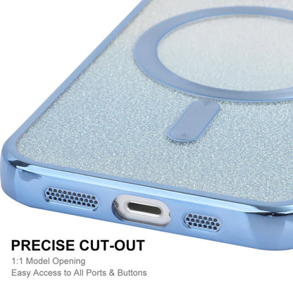 For iPhone 15 ENKAY Hat-Prince Magnetic Glitter Plated Shockproof Phone Case with Lens Film(Purple)