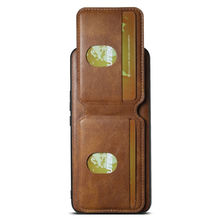 For Honor Magic6 Pro Suteni H02 Leather Wallet Stand Back Phone Case(Brown)