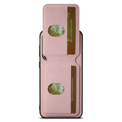 For Samsung Galaxy S23+ 5G Suteni H02 Litchi Leather Card Wallet Stand Back Phone Case(Pink)