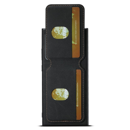 For Samsung Galaxy Note20 Suteni H02 Litchi Leather Card Wallet Stand Back Phone Case(Black)