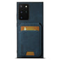 For Samsung Galaxy Note20 Suteni H02 Litchi Leather Card Wallet Stand Back Phone Case(Blue)