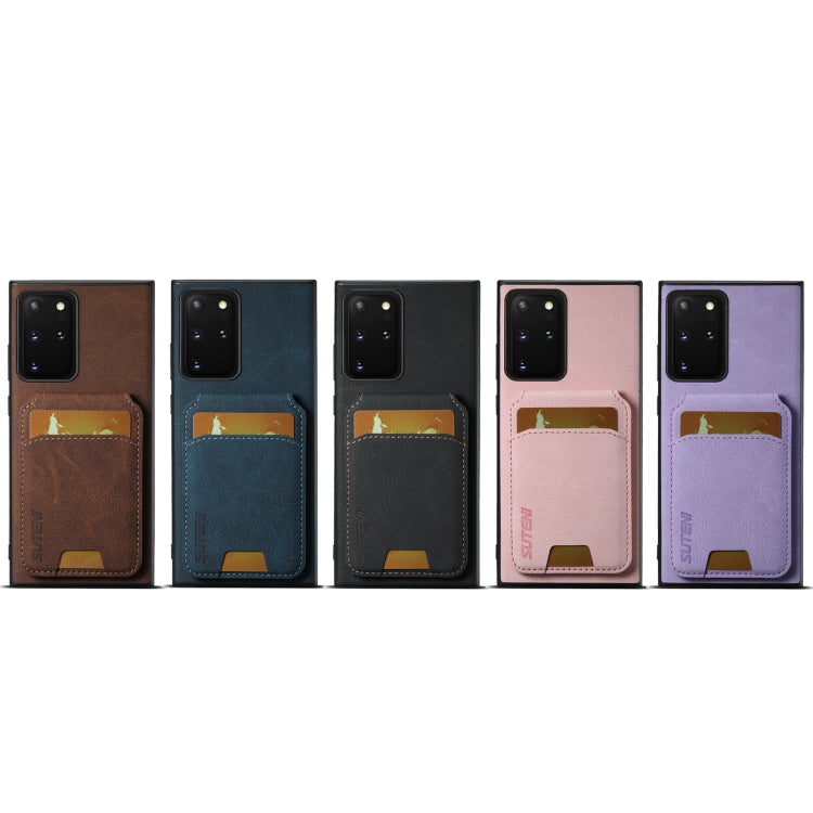 For Samsung Galaxy S23+ 5G Suteni H02 Litchi Leather Card Wallet Stand Back Phone Case(Blue)