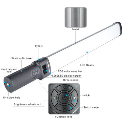 VLOGLITE W270RGB Live Streaming E-Sports Handheld Fill Light LED Studio Light(US Plug)