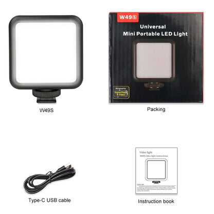 VLOGLITE W49S Mini Anneau Lumineux de Beauté à Luminosité Réglable pour Vidéo, Photographie et Diffusion en Direct