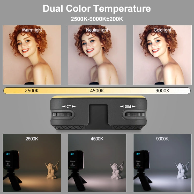 VLOGLITE W64RGB Lumière d'appoint LED RVB gradable 20 modes Lampe vidéo pour diffusion en direct