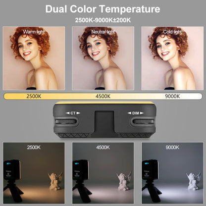 VLOGLITE W64RGB Lumière d'appoint LED RVB gradable 20 modes Lampe vidéo pour diffusion en direct