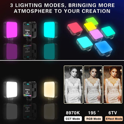 VLOGLITE W64RGB Lumière d'appoint LED RVB gradable 20 modes Lampe vidéo pour diffusion en direct