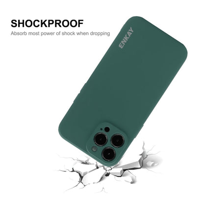For iPhone 15 Pro ENKAY Liquid Silicone Soft Shockproof Phone Case(Light Green)