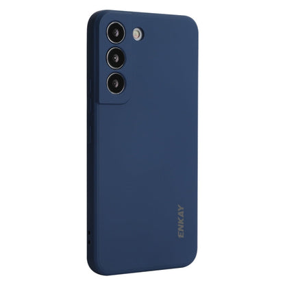 For Samsung Galaxy S24 5G ENKAY Liquid Silicone Soft Shockproof Phone Case(Dark Blue)