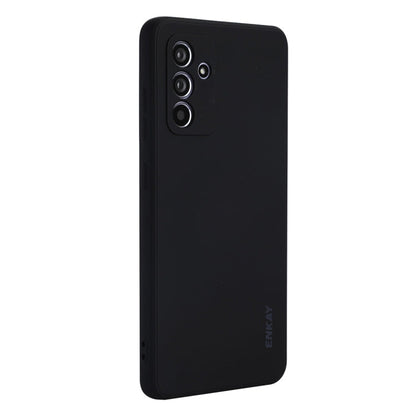 For Samsung Galaxy A35 ENKAY Liquid Silicone Soft Shockproof Phone Case(Black)