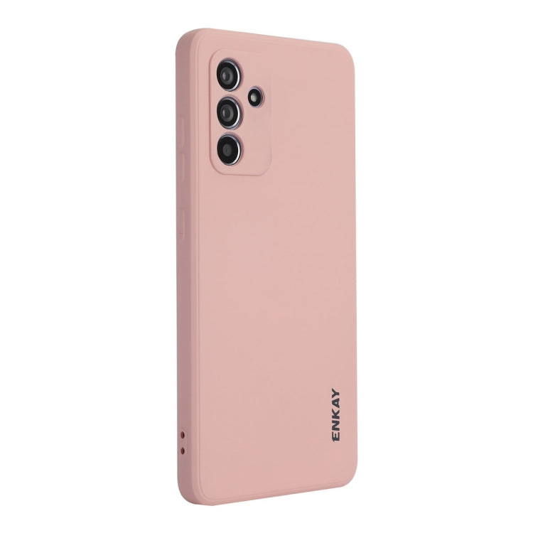 For Samsung Galaxy A35 ENKAY Liquid Silicone Soft Shockproof Phone Case(Pink)