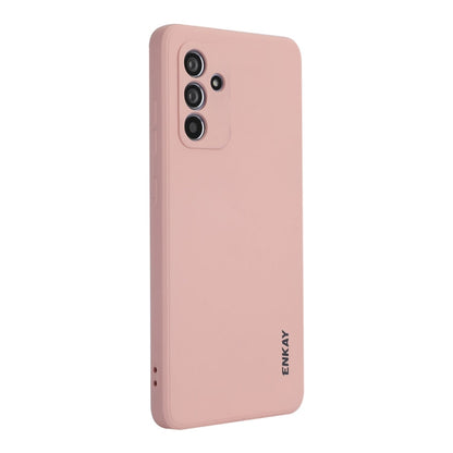 For Samsung Galaxy A35 ENKAY Liquid Silicone Soft Shockproof Phone Case(Pink)