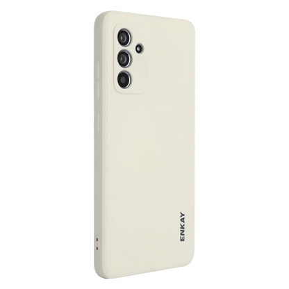 For Samsung Galaxy A55 ENKAY Liquid Silicone Soft Shockproof Phone Case(Beige)