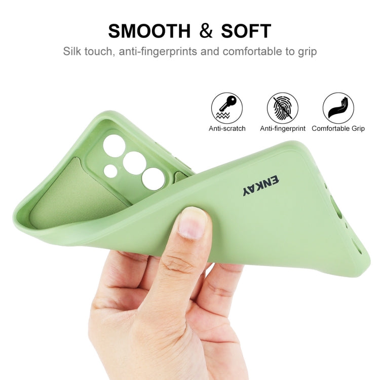 For Samsung Galaxy A55 ENKAY Liquid Silicone Soft Shockproof Phone Case(Beige)