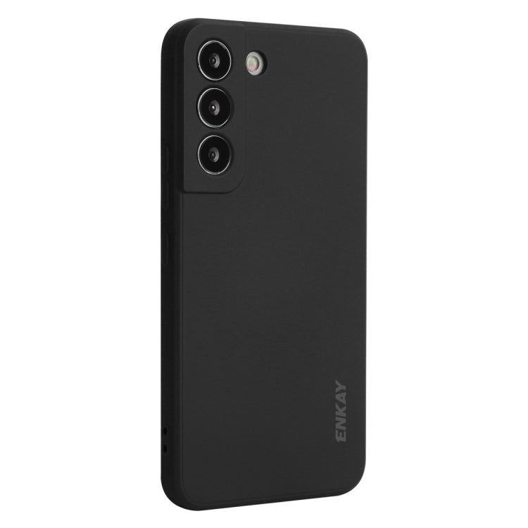 For Samsung Galaxy S25 5G ENKAY Liquid Silicone Soft Shockproof Phone Case(Black)