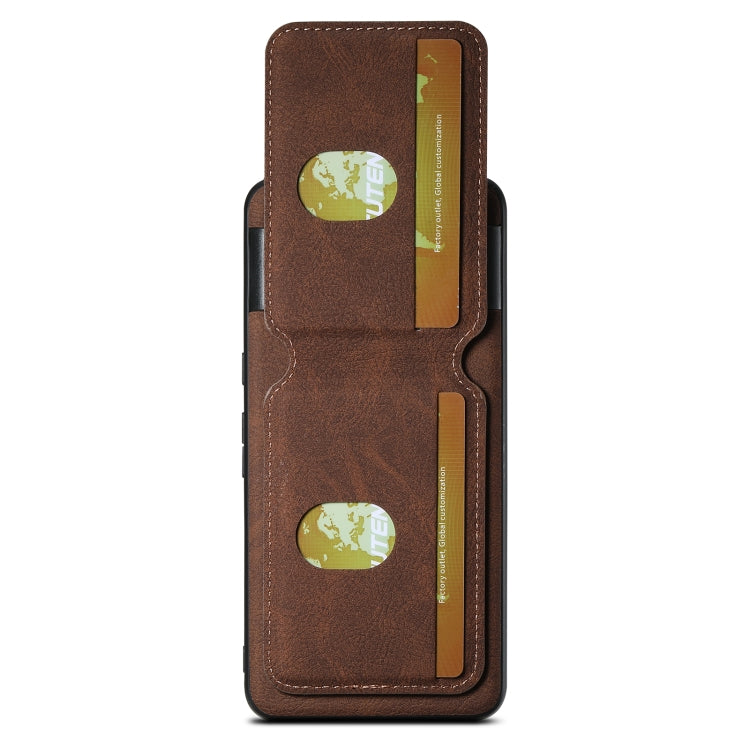 For Google Pixel 8 Suteni H02 Litchi Leather Card Wallet Stand Back Phone Case(Brown)