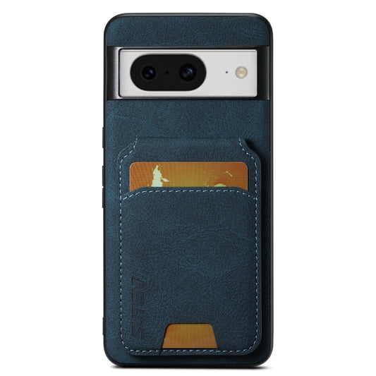 Pour Google Pixel 8 Suteni H02 Litchi Étui portefeuille en cuir avec béquille (bleu)