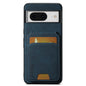 For Google Pixel 8 Suteni H02 Litchi Leather Card Wallet Stand Back Phone Case(Blue)
