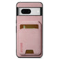 Pour Google Pixel 8a Coque Suteni H02 en cuir litchi avec porte-cartes et béquille (Rose)