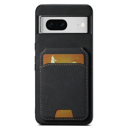 For Google Pixel 7 Suteni H02 Litchi Leather Card Wallet Stand Back Phone Case(Black)