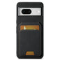 For Google Pixel 7 Suteni H02 Litchi Leather Card Wallet Stand Back Phone Case(Black)