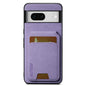 For Google Pixel 7 Suteni H02 Litchi Leather Card Wallet Stand Back Phone Case(Purple)