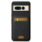 Pour Google Pixel 7 Pro Étui H02 Suteni en cuir litchi avec porte-cartes et béquille (noir)