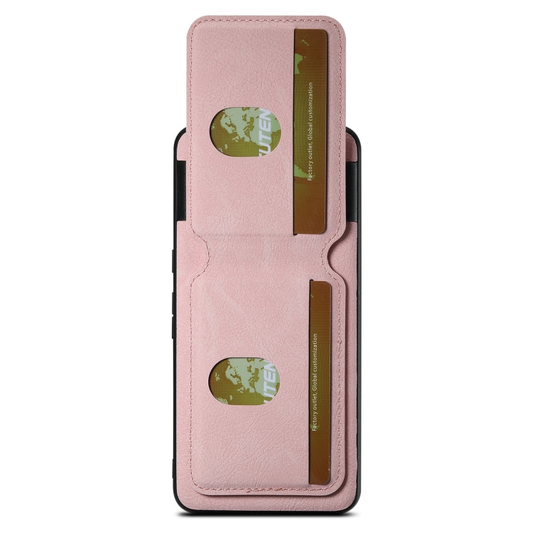 For Google Pixel 6 Suteni H02 Litchi Leather Card Wallet Stand Back Phone Case(Pink)