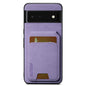 For Google Pixel 6 Suteni H02 Litchi Leather Card Wallet Stand Back Phone Case(Purple)