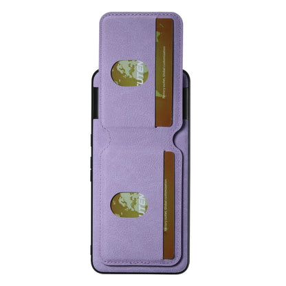 For Google Pixel 6 Suteni H02 Litchi Leather Card Wallet Stand Back Phone Case(Purple)