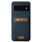 For Google Pixel 6 Pro Suteni H02 Litchi Leather Card Wallet Stand Back Phone Case(Blue)