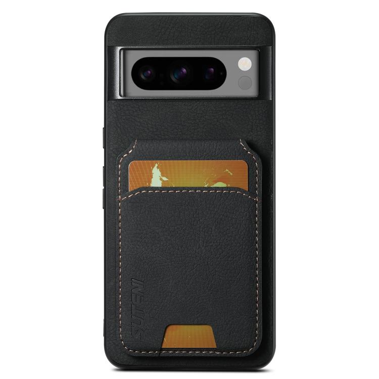For Google Pixel 9 Suteni H02 Litchi Leather Card Wallet Stand Back Phone Case(Black)
