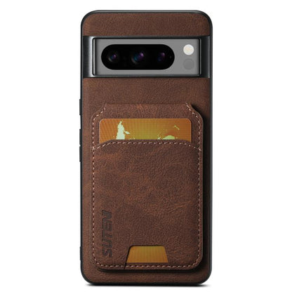 For Google Pixel 9 Suteni H02 Litchi Leather Card Wallet Stand Back Phone Case(Brown)