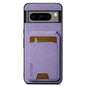 For Google Pixel 9 Pro Suteni H02 Litchi Leather Card Wallet Stand Back Phone Case(Purple)