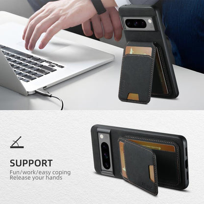 For Google Pixel 9 Pro XL Suteni H02 Litchi Leather Card Wallet Stand Back Phone Case(Black)