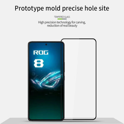 Pour ASUS ROG Phone 8 MOFI 9H 2.5D Film de Protection d'écran en Verre Trempé (Noir)