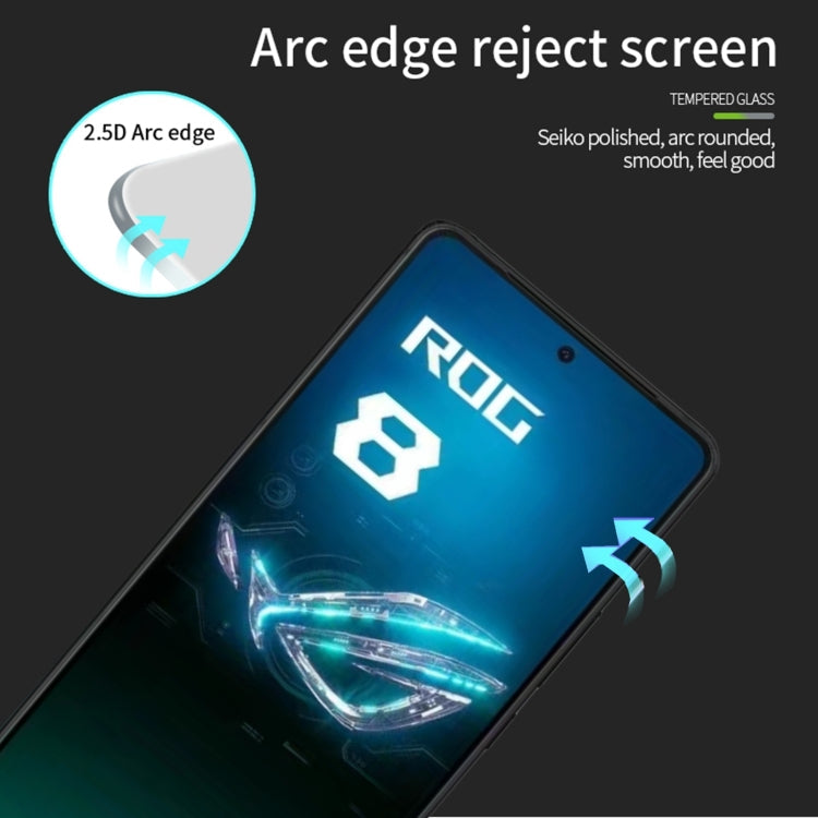 Pour ASUS ROG Phone 8 MOFI 9H 2.5D Film de Protection d'écran en Verre Trempé (Noir)