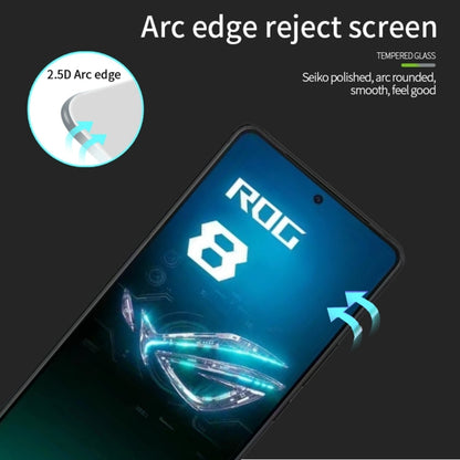 Pour ASUS ROG Phone 8 MOFI 9H 2.5D Film de Protection d'écran en Verre Trempé (Noir)