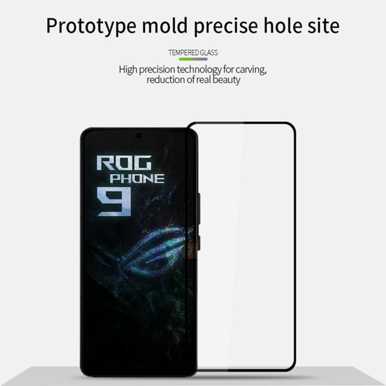 For ASUS ROG Phone 9 / 9 Pro / Zenfone 12 Ultra MOFI 9H 2.5D Full Screen Tempered Glass Film(Black)