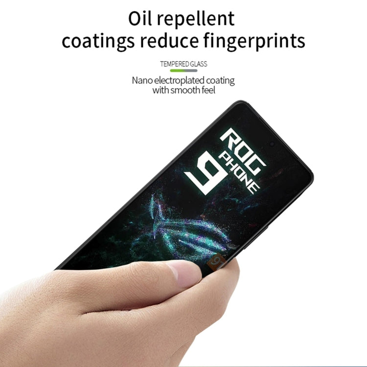 For ASUS ROG Phone 9 / 9 Pro / Zenfone 12 Ultra MOFI 9H 2.5D Full Screen Tempered Glass Film(Black)