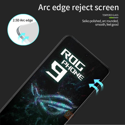 For ASUS ROG Phone 9 / 9 Pro / Zenfone 12 Ultra MOFI 9H 2.5D Full Screen Tempered Glass Film(Black)