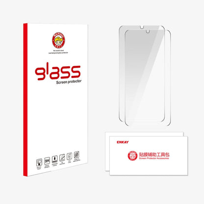 For Huawei nova Y70 4G / Y70 Plus 4G 2pcs ENKAY 9H Big Arc Edge High Aluminum-silicon Tempered Glass Film